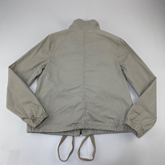 Old Navy Tan Canvas Zip Front Bomber Jacket M - Picture 6 of 6